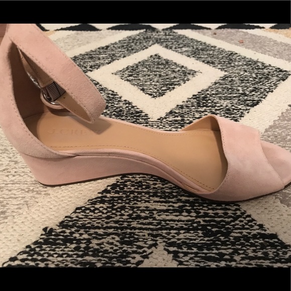 Jcrew Laila suede wedges in light pink - Picture 5 of 5